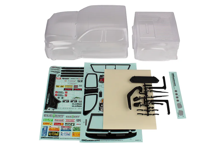 Element RC Knightrunner Clear Unpainted Body Shell w/ Accessories image 73244