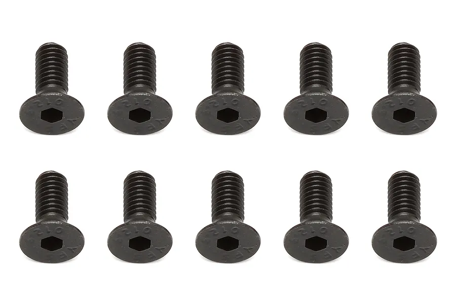 Team Associated 4x10mm Fine Thread Countersunk Head Screws 10Pcs image 73256