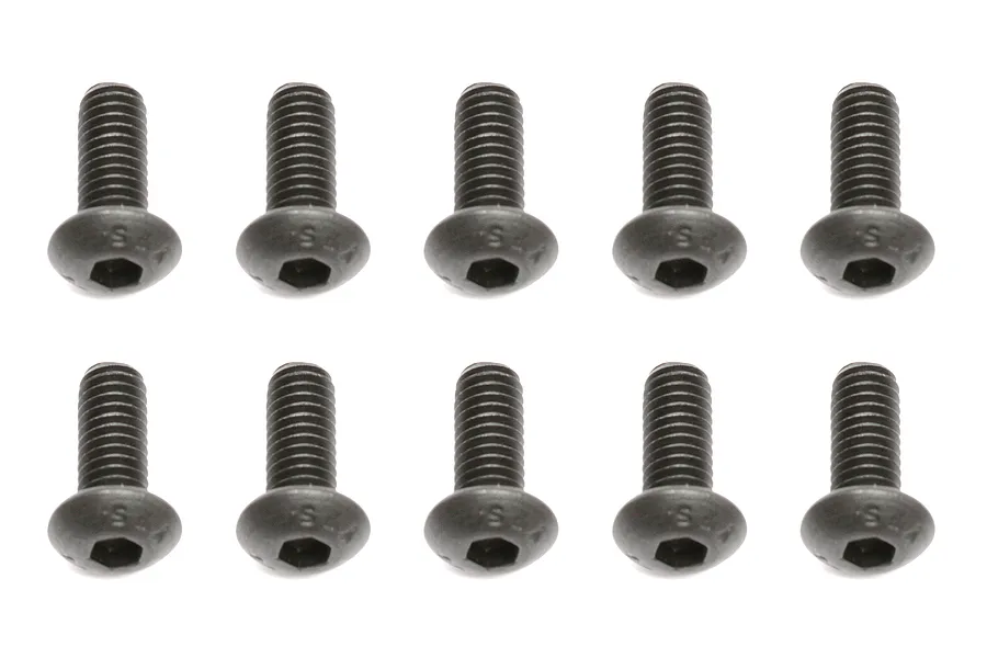 Team Associated 4x10mm Fine Thread Button Head Screws 10Pcs image 73264