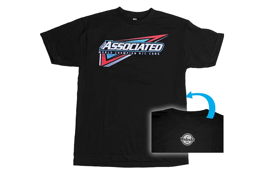 Team Associated Black Tri T-Shirt - XL image 73286