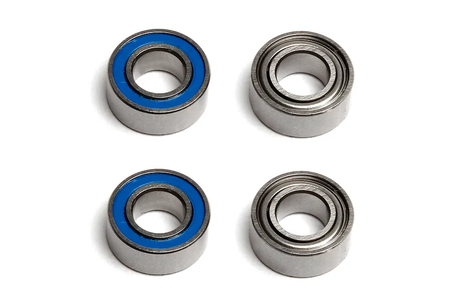 Factory Team 5x10x4mm Rubber Shielded Ball Bearings 4Pcs image 73327