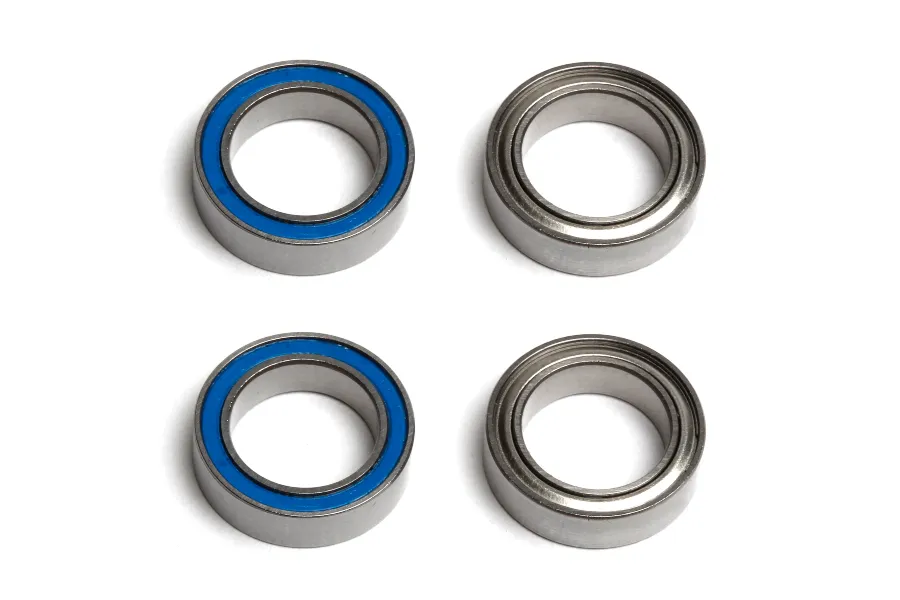 Factory Team 10x15x4mm Rubber Shielded Ball Bearings 4Pcs image 73328