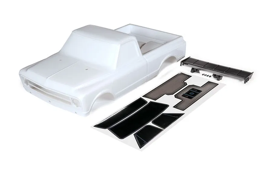 Traxxas 1/10 Chevrolet C10 White Painted Body Shell w/ Rear Wing &amp;amp; Decals image 73408