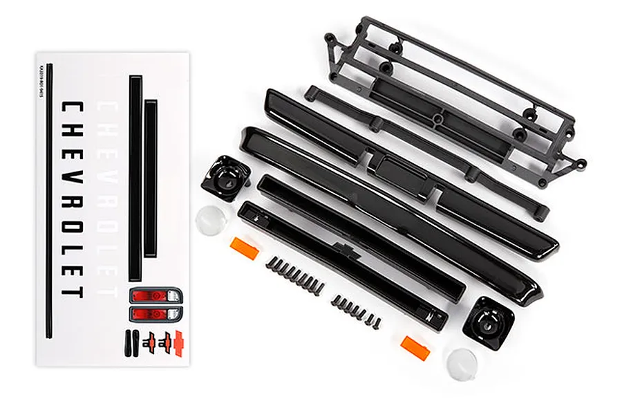 Traxxas Chevrolet C10 Black Body Shell Accessory Set w/ Bumpers image 73419