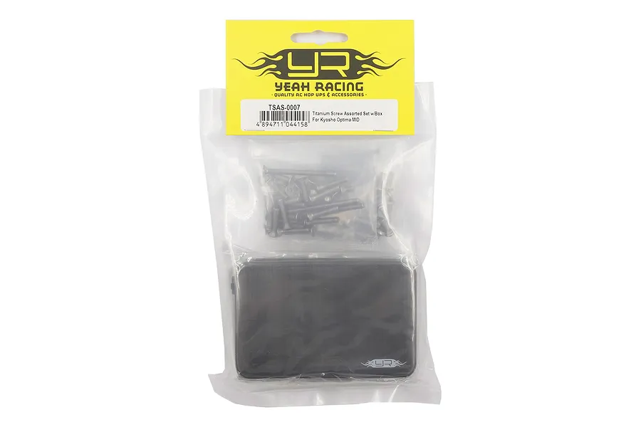 Yeah Racing Titanium Screw Kit w/ Box for Kyosho Optima MID image 73467