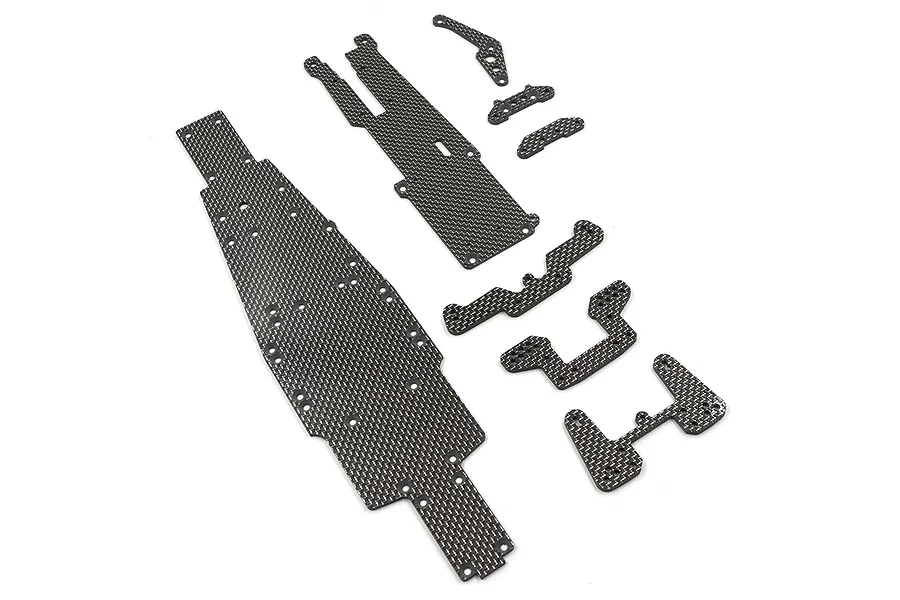 Yeah Racing Carbon Fibre Chassis Upgrade Set for Kyosho Optima Mid image 73480