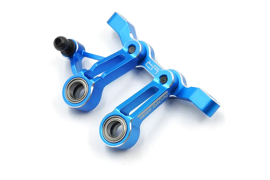 Yeah Racing Blue Aluminium Steering Bellcrank/Drag Link Assembly w/ Bearings for Tamiya XV-02 image 73485