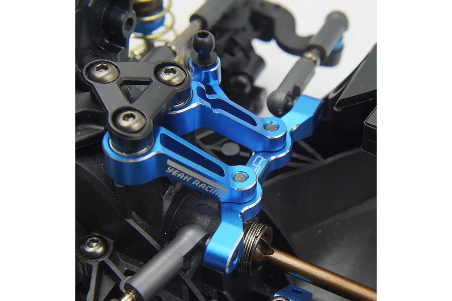 Yeah Racing Blue Aluminium Steering Bellcrank/Drag Link Assembly w/ Bearings for Tamiya XV-02 image 73487
