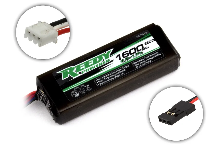 Reedy Power Pro 6.6v 1600mAh Hard Case Tx/Rx LiFe Battery image 73581