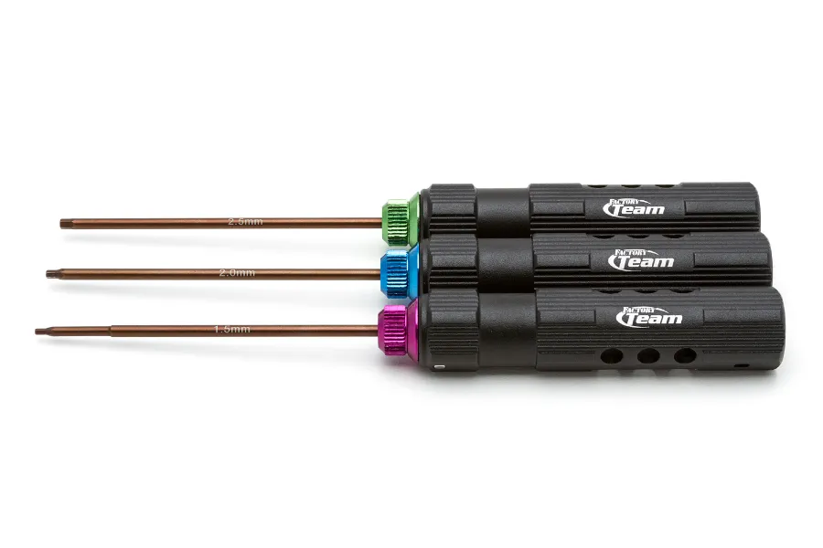 Factory Team 1.5, 2.0, 2.5mm Hex Driver Tool Set 3Pcs image 73627