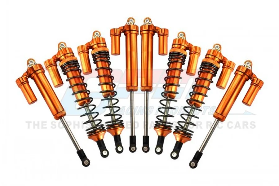 GPM Orange Aluminium Front &amp;amp; Rear L-Shape Piggyback Shocks 8Pcs image 73829
