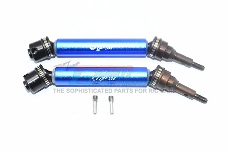 GPM Blue Hardened Steel &amp;amp; Aluminium Front Universal CVD Driveshafts 2Pcs image 1