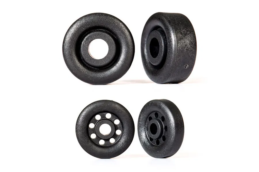 Traxxas Black Wheelie Bar Wheels 4Pcs image 73901