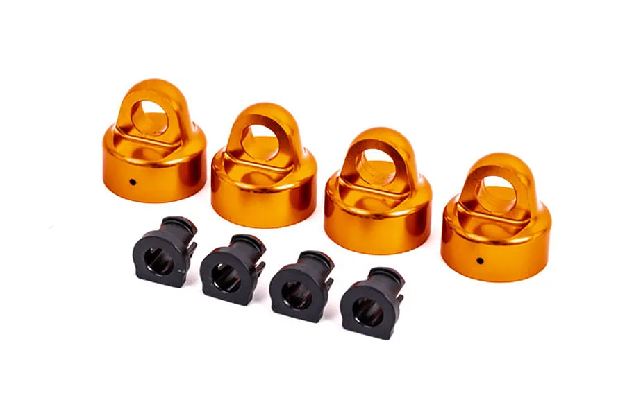 Traxxas Orange Aluminium GT-Maxx Shock Caps 4Pcs w/ Spacers image 73936