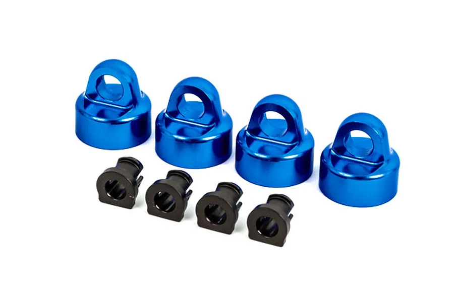 Traxxas Blue Aluminium GT-Maxx Shock Caps 4Pcs w/ Spacers image 73937