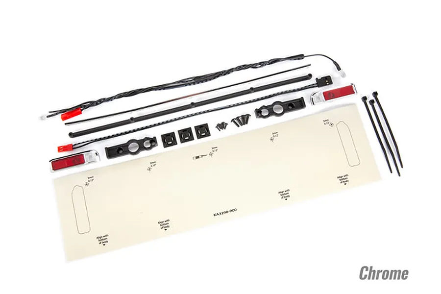 Traxxas Red Tail Lights LED Set w/ Chrome Trim image 73975