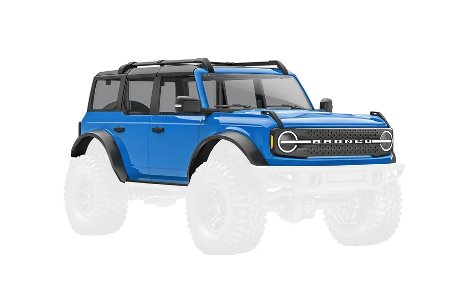 Traxxas 1/18 Ford Bronco Blue Complete Body Shell w/ Accessories image 73984