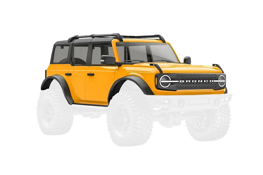Traxxas 1/18 Ford Bronco Cyber Orange Complete Body Shell w/ Accessories image 73985