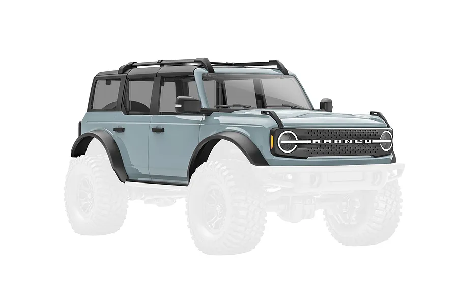 Traxxas 1/18 Ford Bronco Grey Complete Body Shell w/ Accessories image 73986