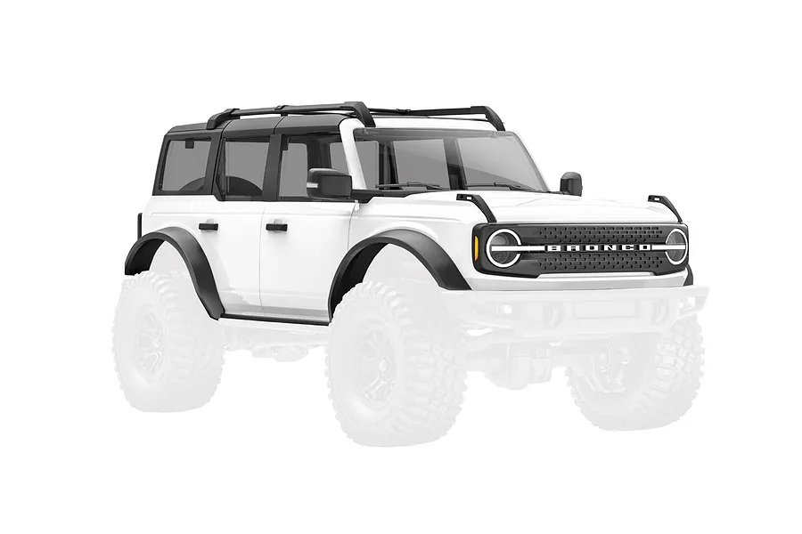 Traxxas 1/18 Ford Bronco White Complete Body Shell w/ Accessories image 73988