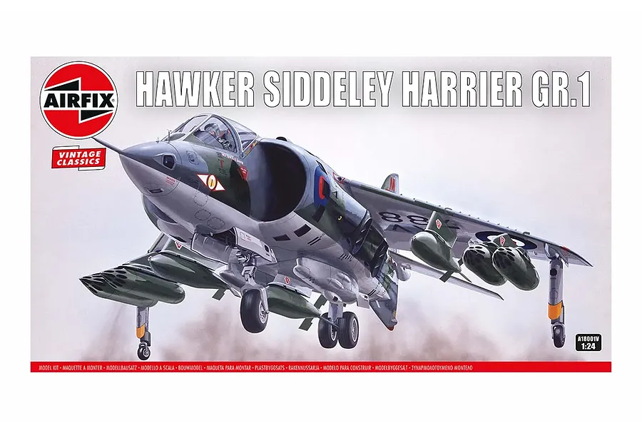 Airfix 1/24 Hawker Siddeley Harrier GR.1 Scaled Plastic Model Kit image 74006