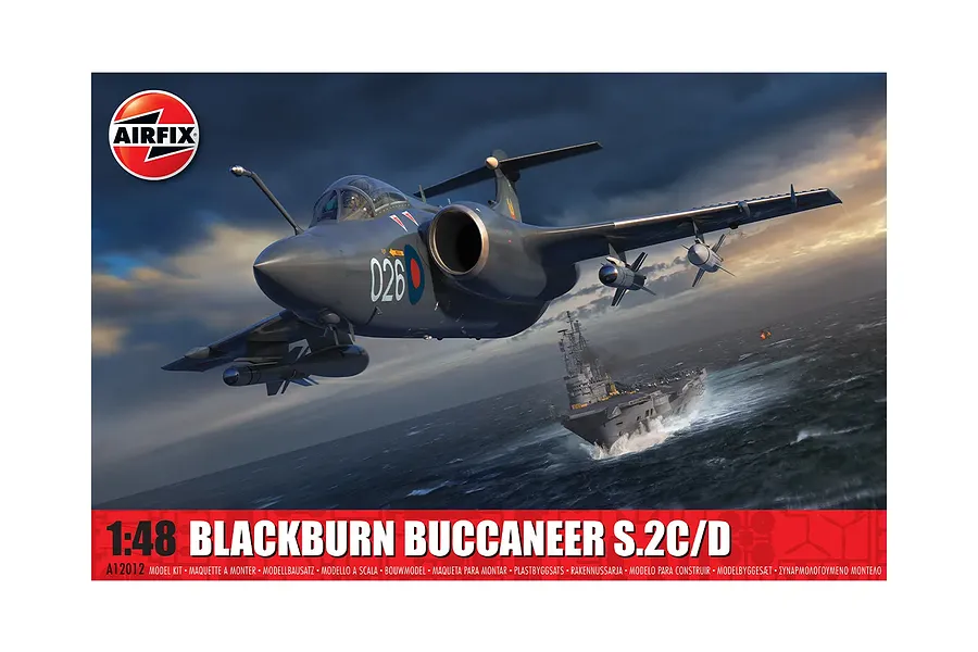 Airfix 1/48 Blackburn Buccaneer S.2C/D Fighter Scaled Plastic Model Kit image 74010