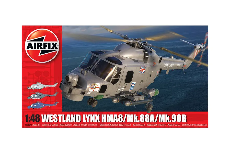 Airfix 1/48 Westland Lynx HMA8/Mk.88/Mk.90B Scaled Plastic Model Kit image 74022