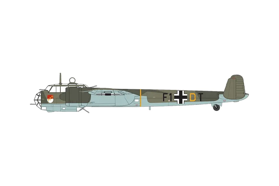 A side-profile digital illustration of a Dornier Do 17Z bomber aircraft with German military markings.