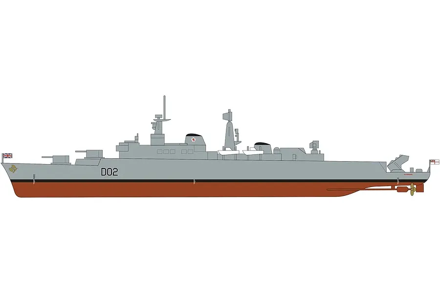 Airfix 1/600 HMS Devonshire Scaled Plastic Model Kit image 2
