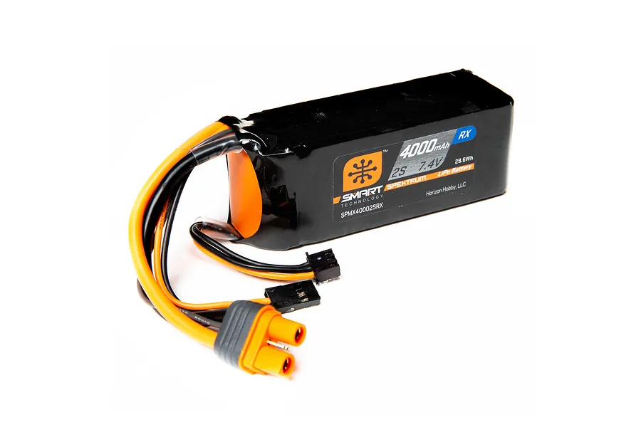 Spektrum 7.4v 4000mAh 15C RX LiPo Battery w/ Smart Technology image 74120