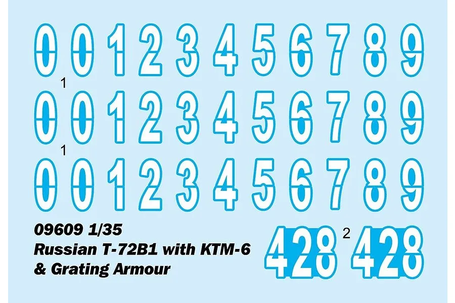 Trumpeter 1/35 Soviet T-72B1 w/ KMT-6 &amp;amp; Cage Armour Tank Scaled Plastic Model Kit image 74264