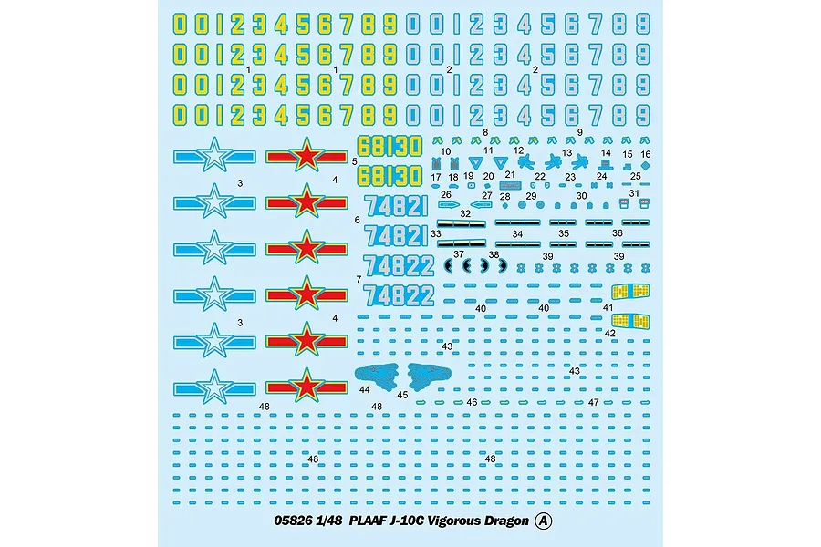 Trumpeter 1/48 PLAAF J-10C Vigorous Dragon Jet Scaled Plastic Model Kit image 74360