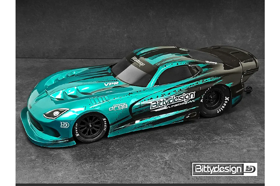 Bittydesign 1/10 VPR No Prep Street Drag racing Unpainted Body Shell w/ Decals image 74418
