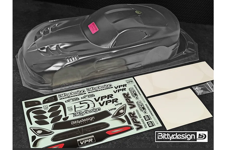 Bittydesign 1/10 VPR No Prep Street Drag racing Unpainted Body Shell w/ Decals image 74419