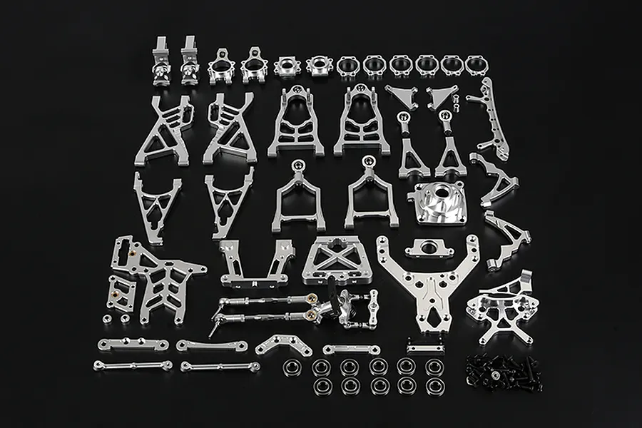Rovan Baja Silver Aluminium Symmetrical Steering Complete Suspension Upgrade Kit image 74420