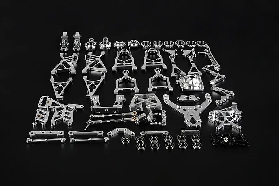 Rovan Baja Silver Aluminium Symmetrical Steering Complete Suspension Upgrade Kit image 74423