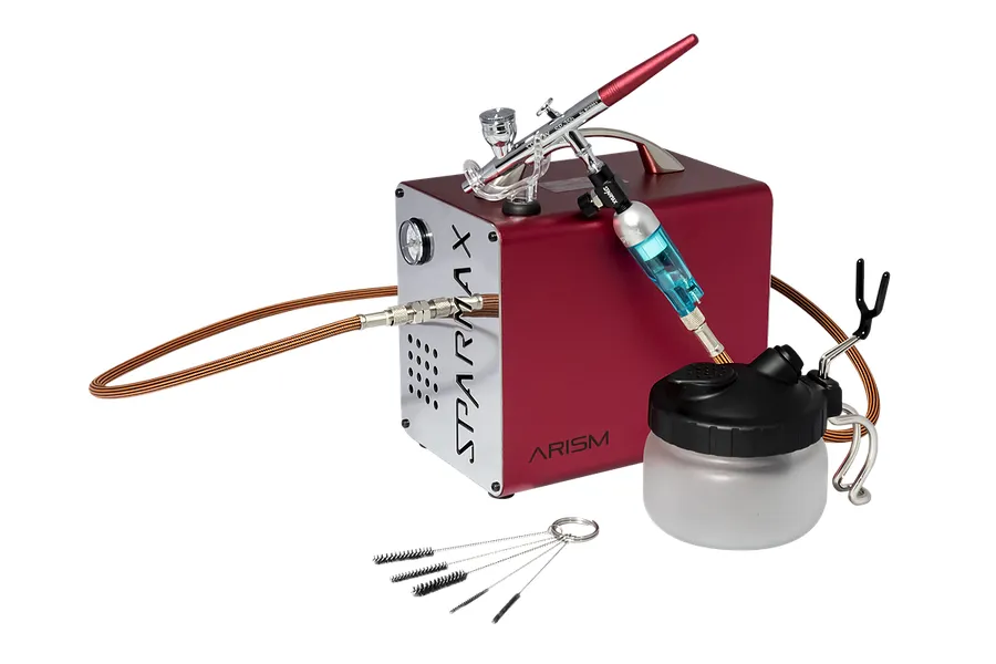 Sparmax Arism Compressor &amp;amp; Airbrush Limited Red Edition Kit image 74428