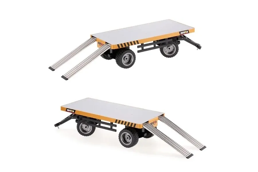 Huina Forklift with Trailer RC Construction Vehicle Electric 2WD 1/10 Scale RTR image 74457