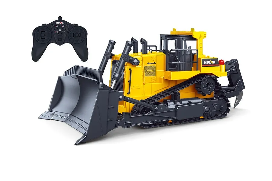HuiNa 1554 RC Bulldozer Electric Tracked 1/16 Scale RTR with LED Lights and Sound Board image 74495