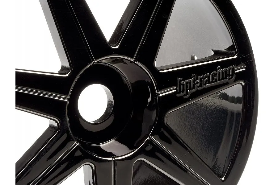 HPI 3.8&amp;quot; Trophy Truggy 7-Spoke Black Chrome Rims 2Pcs image 7453