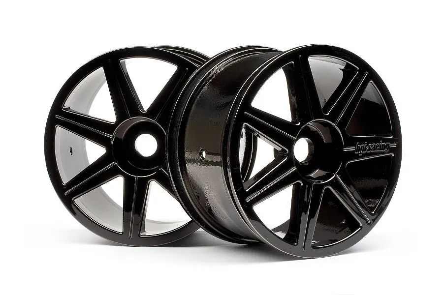 HPI 3.8&amp;quot; Trophy Truggy 7-Spoke Black Chrome Rims 2Pcs image 7455