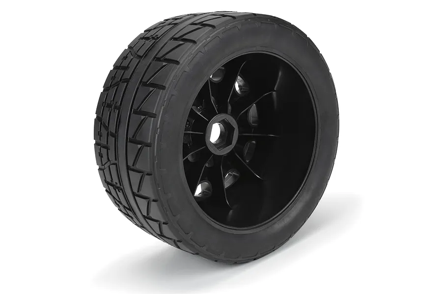 Pro-Line 5.7&amp;quot; Menace HP Belted MT Soft Compound Tyres on Black Raid Rims - Glued Wheels 2Pcs image 74669