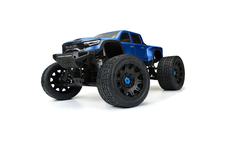 Pro-Line 5.7&amp;quot; Menace HP Belted MT Soft Compound Tyres on Black Raid Rims - Glued Wheels 2Pcs image 74671