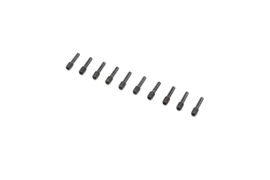 Axial 3x2.0x11mm Partially Threaded Grub Shaft Screw 10Pcs image 74740