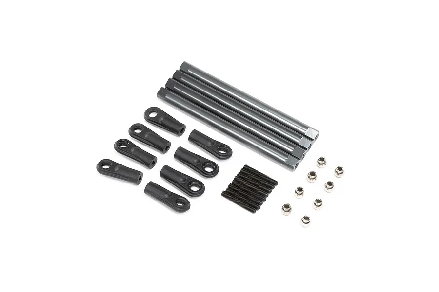 Losi Aluminium Lower 4-Link Bar Set 4Pcs for 15&amp;quot; Wheelbase image 74757