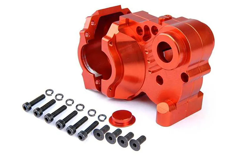 Rovan Red Aluminium 3-Piece Quick Change Gearbox Case image 74968