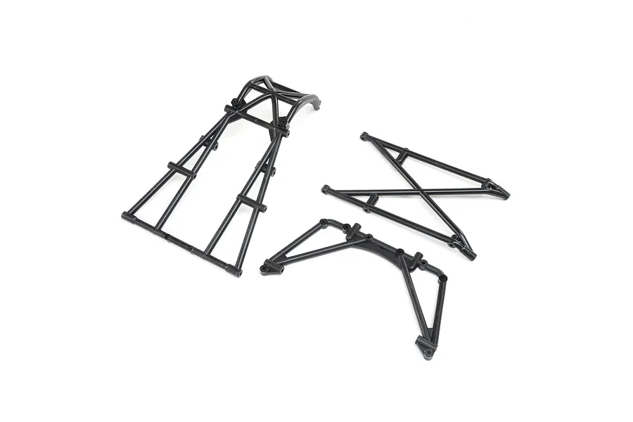 Losi Black Rear Roll Cage &amp;amp; Hoop Bar Set image 74986
