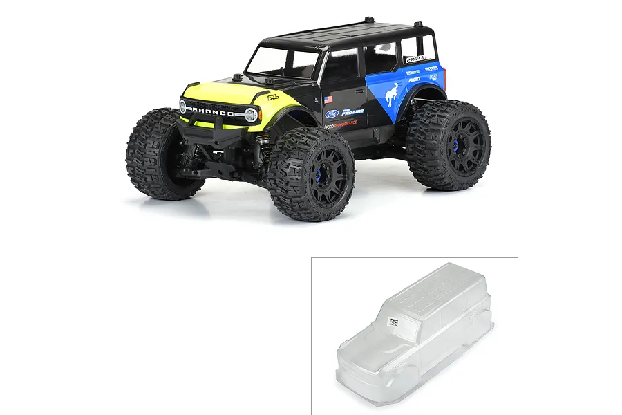 Pro-Line 1/8 2021 Ford Bronco Clear Unpainted Body Shell image 75010