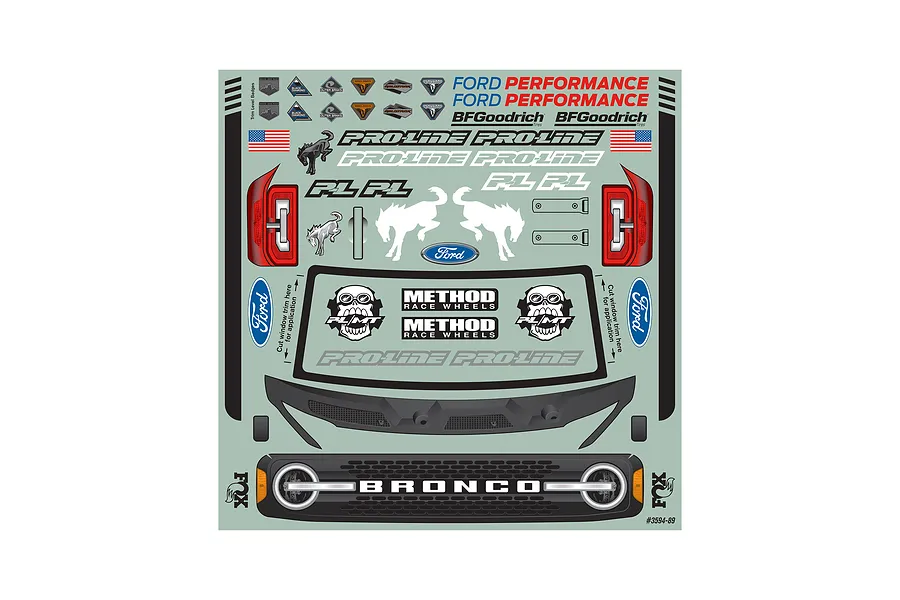 Pro-Line 1/8 2021 Ford Bronco Clear Unpainted Body Shell image 75017