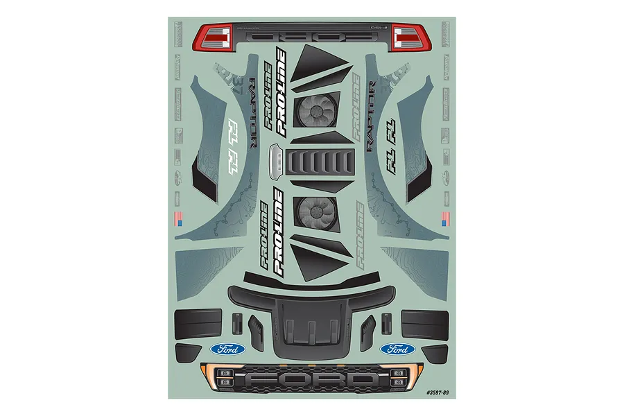 Pro-Line 1/10 2022 Ford F-150 Raptor Clear Unpainted Body Shell image 75025
